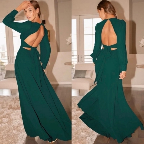 Lulus Dresses & Skirts - NWT Lulu's Talk About Divine Open Back Maxi Dress